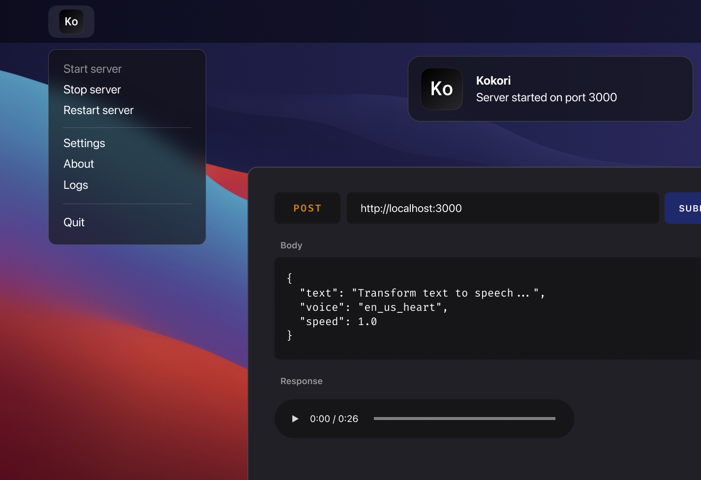 Kokori App Screenshot